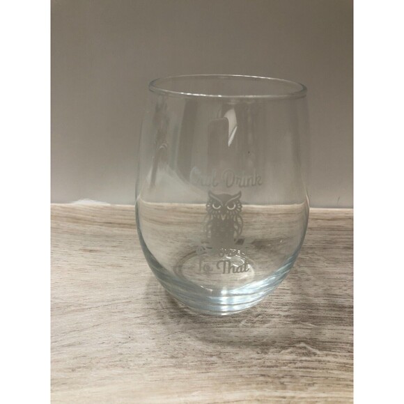 New In Box "Owl Drink to That" Wine Glass 4 1/2" - Picture 4 of 6